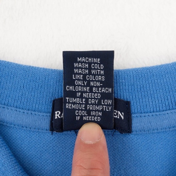 NWT Ralph Lauren Stretch Mesh Polo Shirt Girl's Large (12-14) Blue - Picture 7 of 7